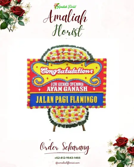 Sewa Papan Bunga Poyowa Besar Dua